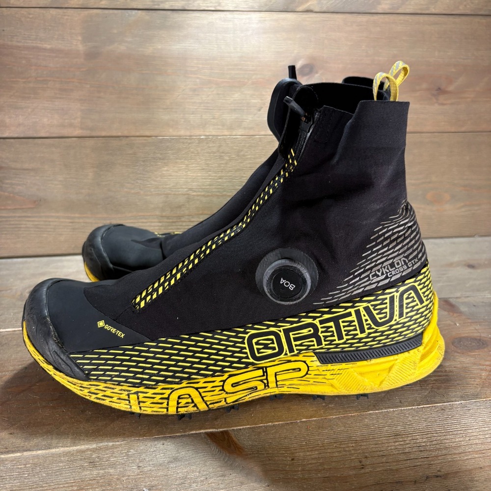 La Sportiva Cyklon Cross GTX Mens size 12 shoes Black Waterproof BOA sneakers